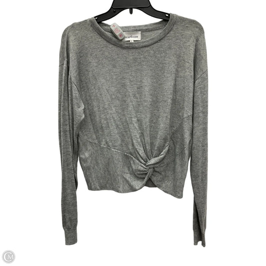 Top Long Sleeve By Heartloom In Grey, Size: M