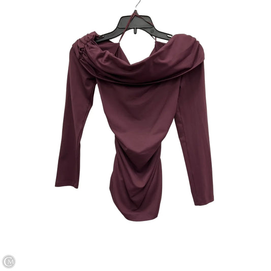 Top Long Sleeve By Susana Monaco In Maroon, Size: M