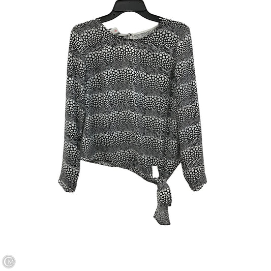 Top 3/4 Sleeve By Talbots In Black & White, Size: S