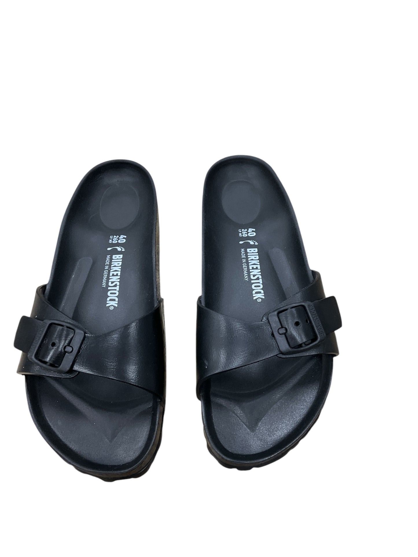 Sandals Flats By Birkenstock In Black, Size: 9