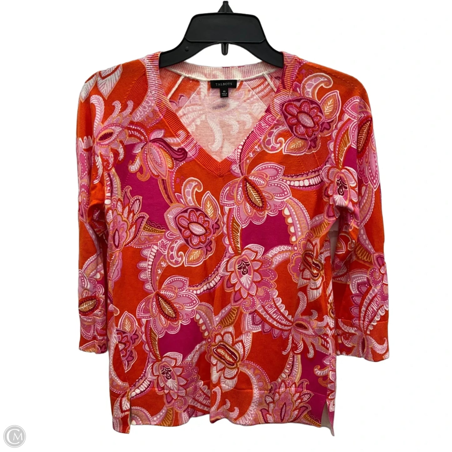 Top 3/4 Sleeve By Talbots In Pink, Size: Xs