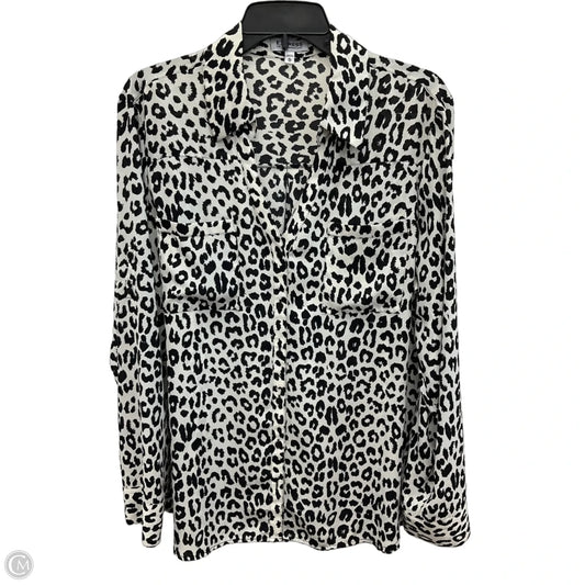 Blouse Long Sleeve By Express In Animal Print, Size: Xl