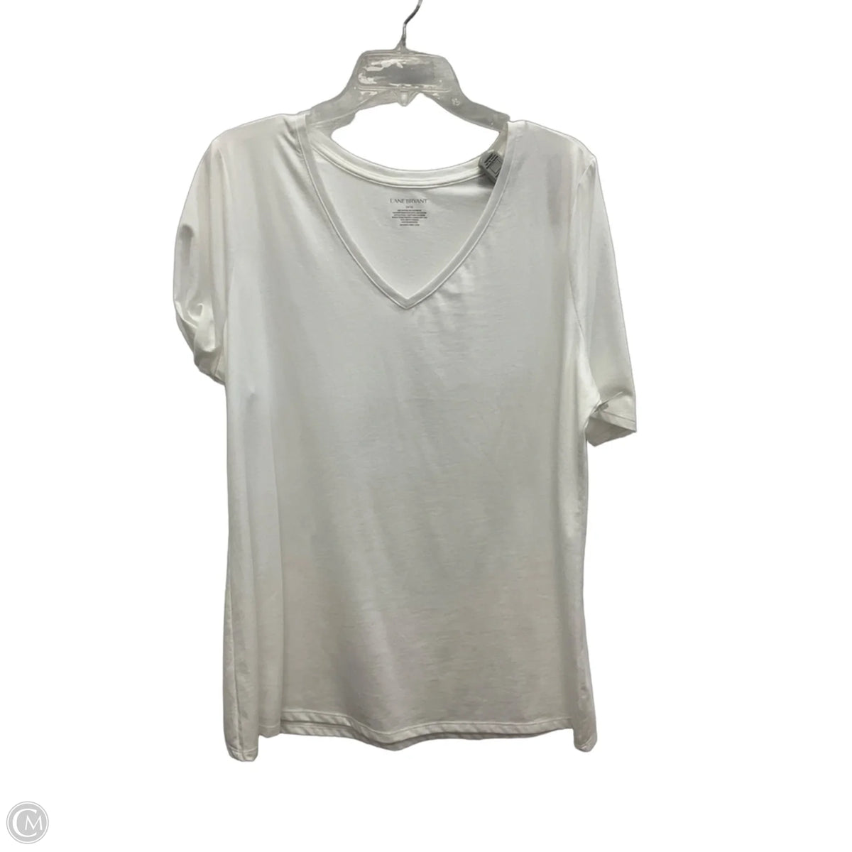 Top Short Sleeve Basic By Lane Bryant In White, Size: Large