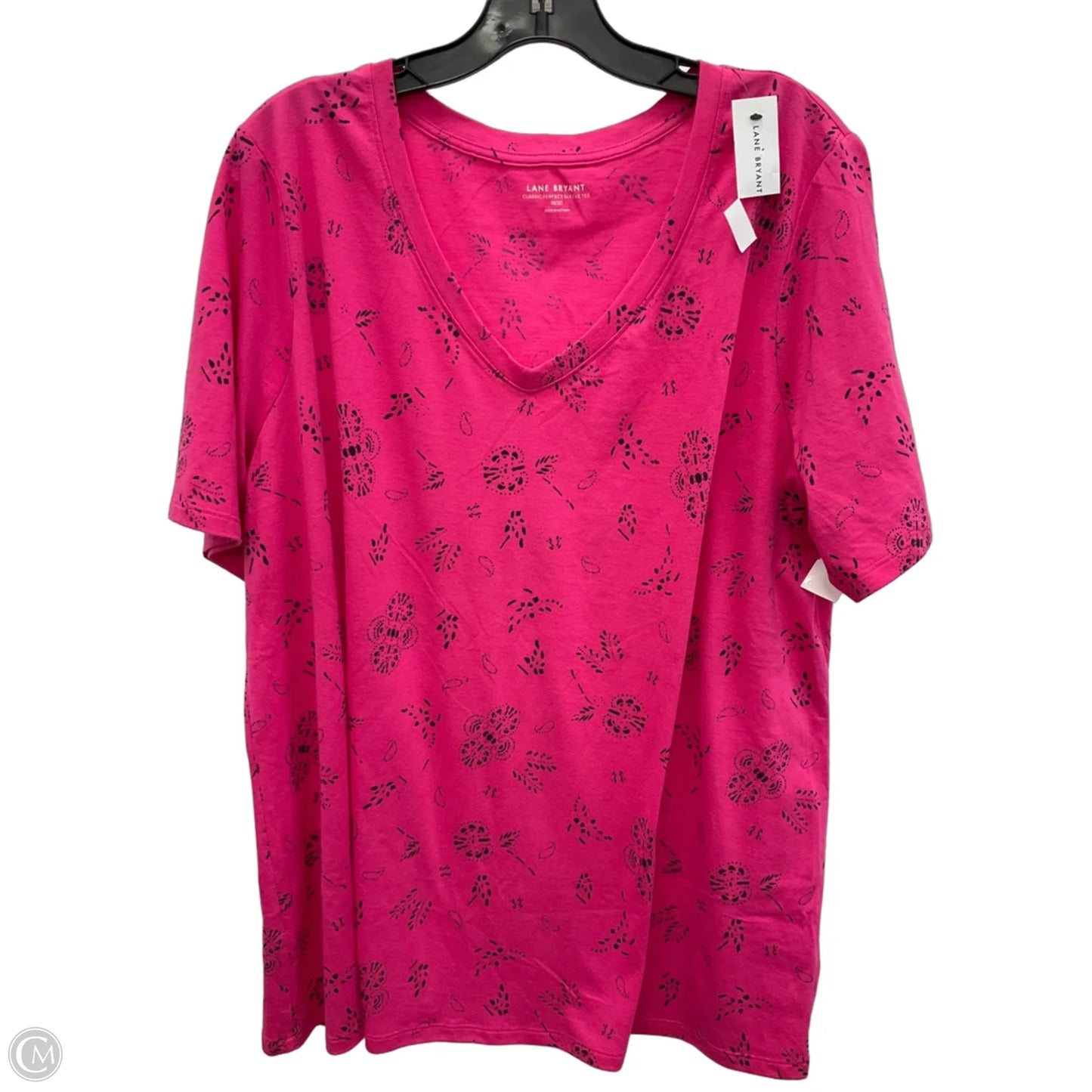 Top Short Sleeve Basic By Lane Bryant In Pink, Size: Xl
