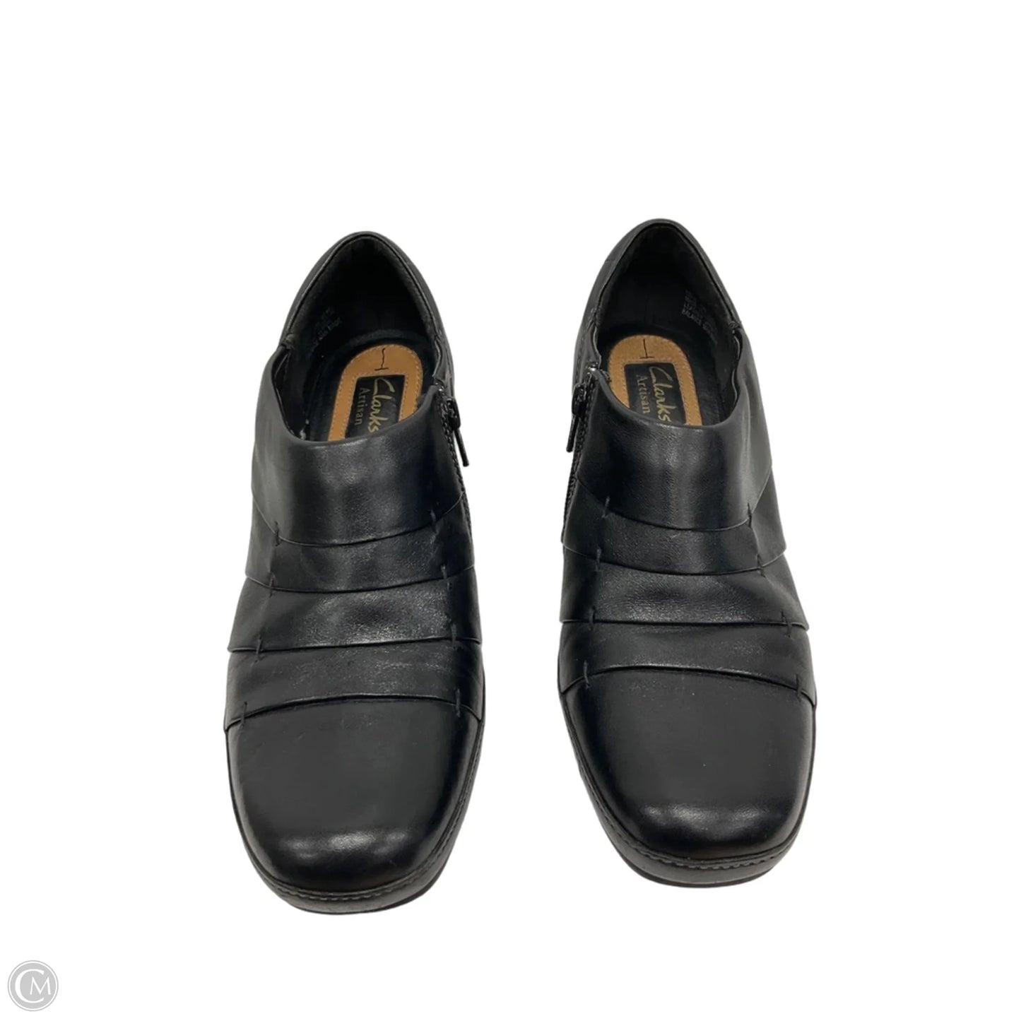 Boots Ankle Heels By Clarks In Black, Size: 10
