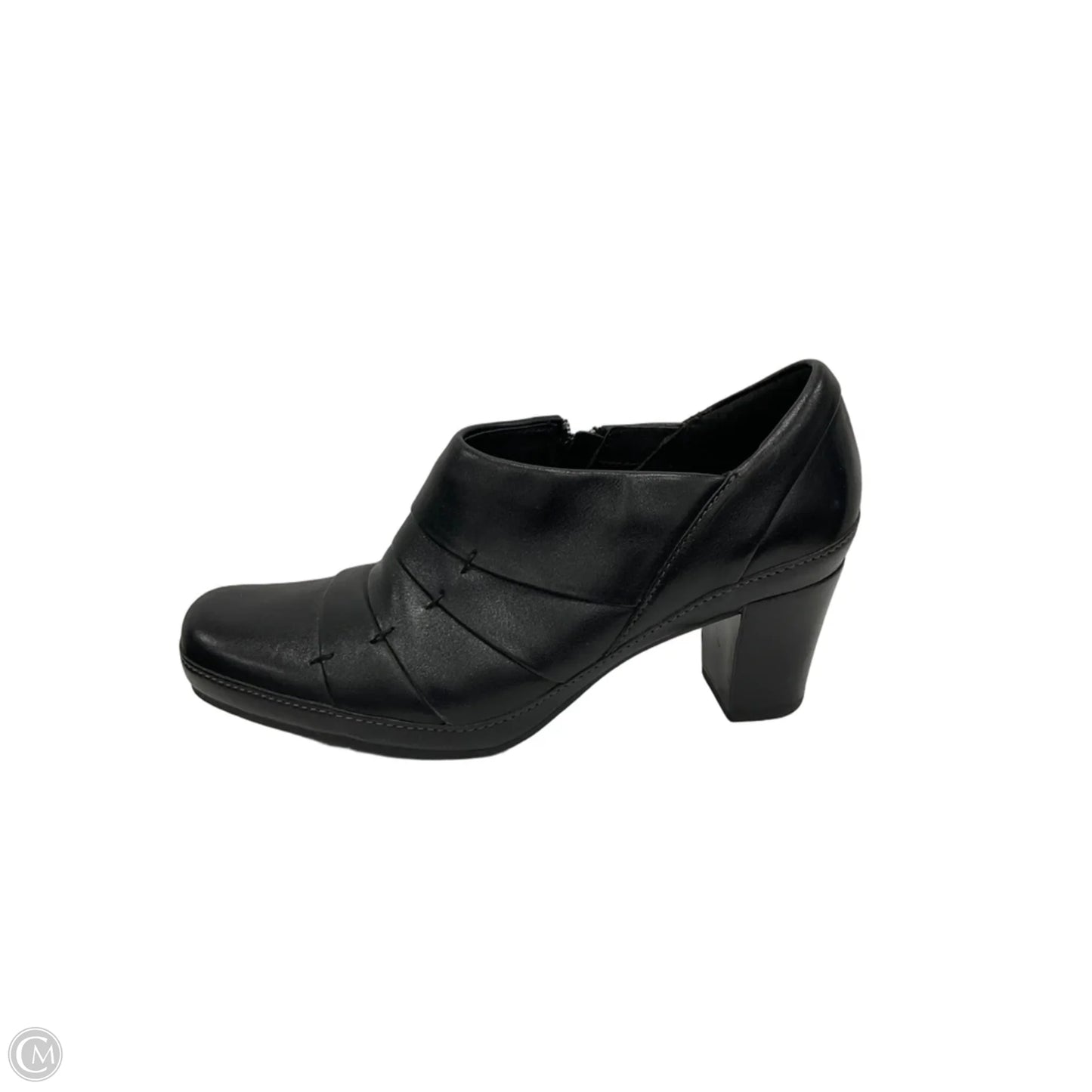 Boots Ankle Heels By Clarks In Black, Size: 10