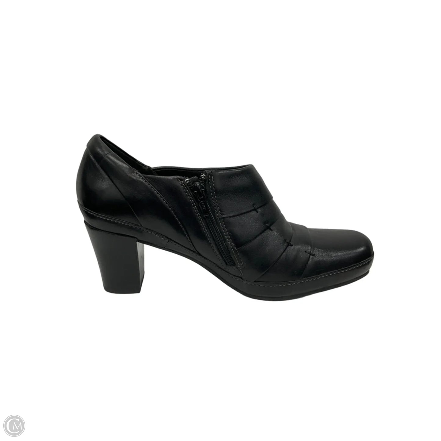 Boots Ankle Heels By Clarks In Black, Size: 10