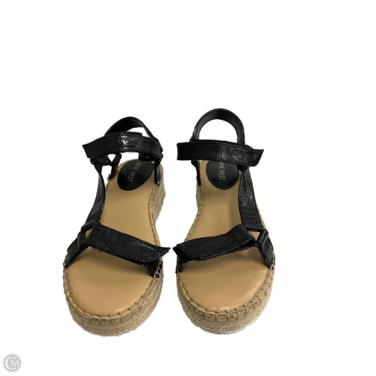 Sandals Heels Platform By Nine West In Black, Size: 6