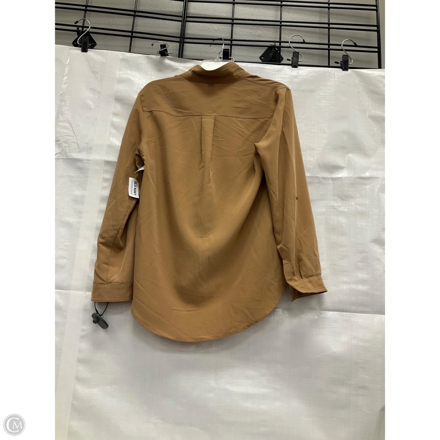Blouse Long Sleeve By Old Navy In Brown, Size: S