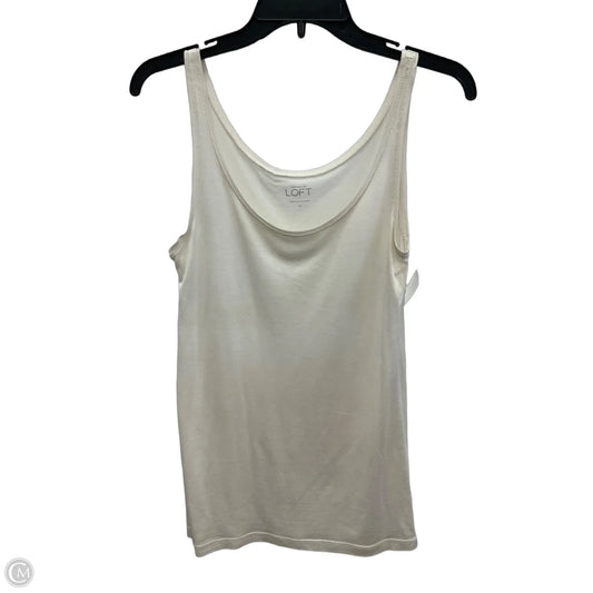 Top Sleeveless Basic By Loft In Cream, Size: Xs
