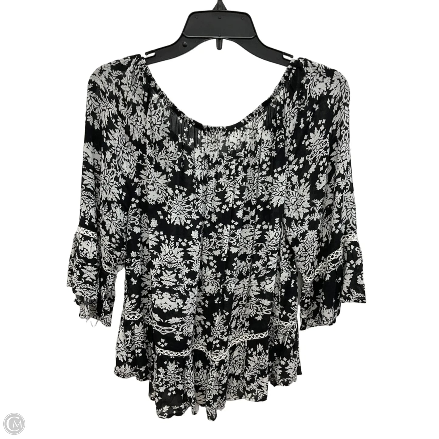 Top 3/4 Sleeve By Democracy In Black, Size: S