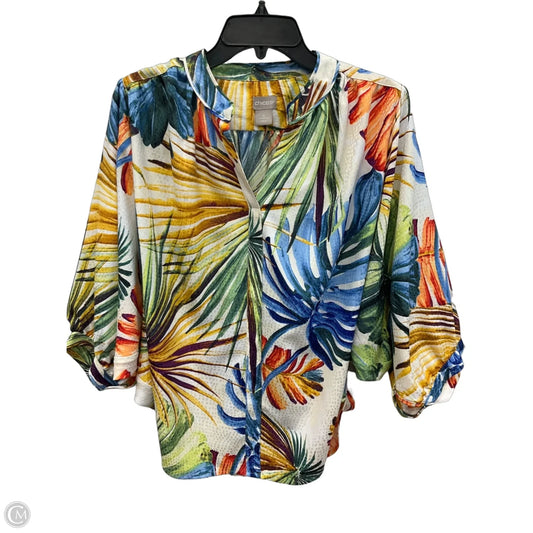 Top Short Sleeve By Chicos In Multi-colored, Size: 6