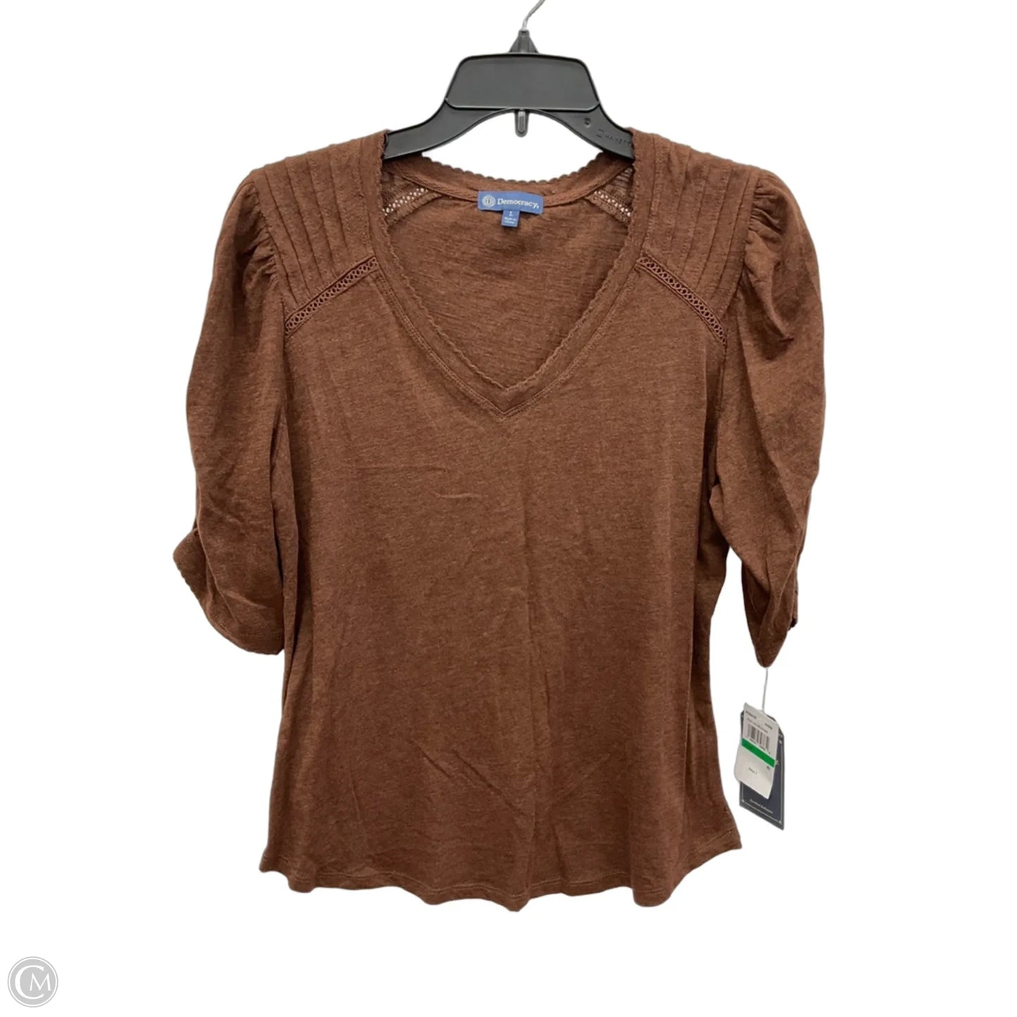 Top Short Sleeve By Democracy In Orange, Size: L