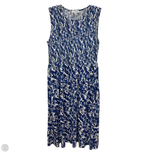 Dress Casual Maxi By Calvin Klein In Blue, Size: 12
