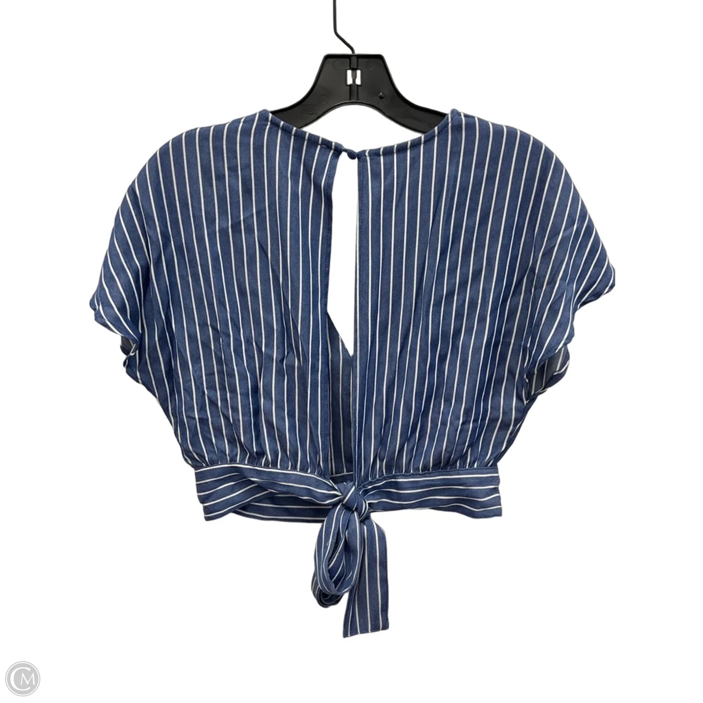 Top Short Sleeve By Jun & Ivy In Striped Pattern, Size: M