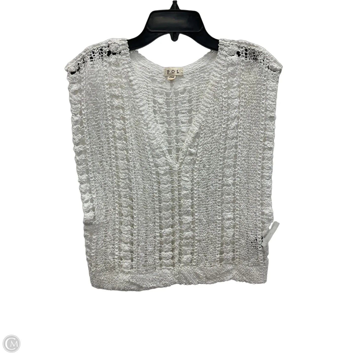 Top Short Sleeve By Pol In White, Size: Osfm