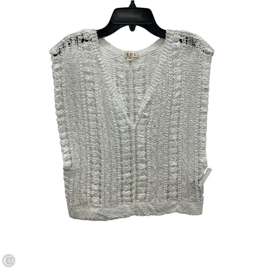 Top Short Sleeve By Pol In White, Size: Osfm