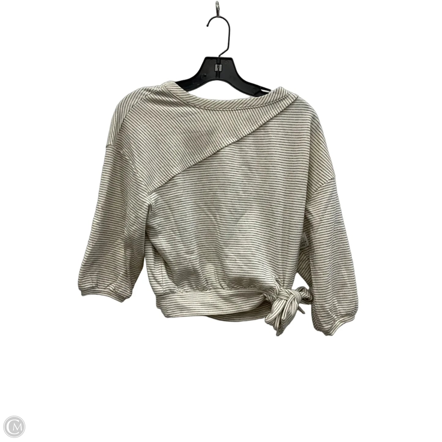 Top 3/4 Sleeve By Anthropologie In Striped Pattern, Size: Xxs