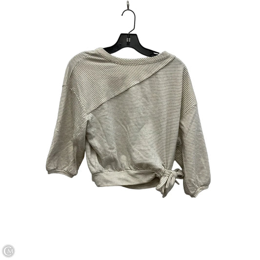 Top 3/4 Sleeve By Anthropologie In Striped Pattern, Size: Xxs