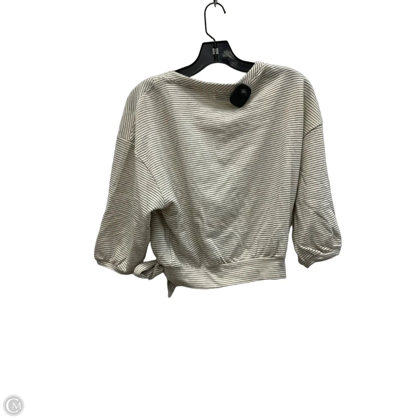 Top 3/4 Sleeve By Anthropologie In Striped Pattern, Size: Xxs