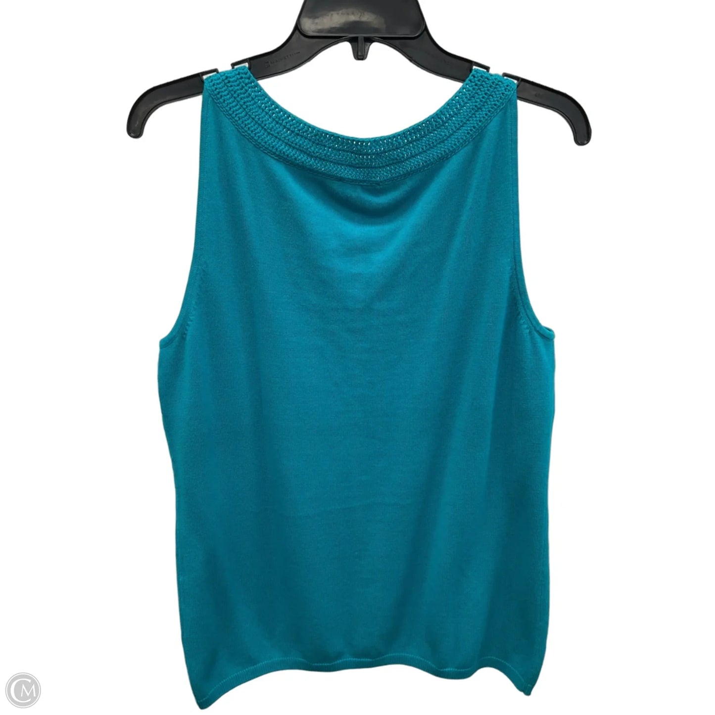 Top Sleeveless By Talbots In Teal, Size: L