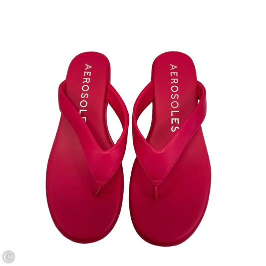 Sandals Heels Wedge By Aerosoles In Pink, Size: 9