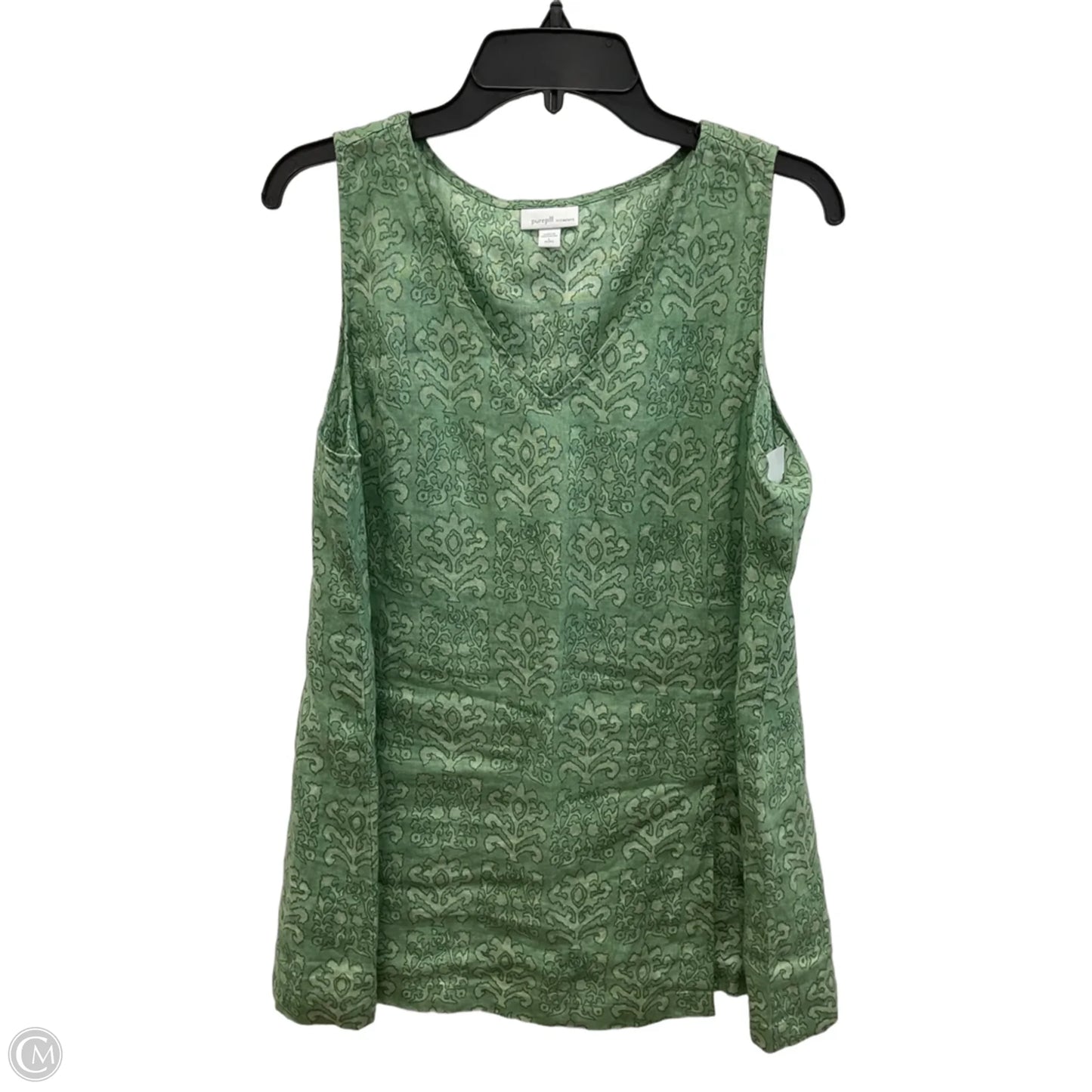 Top Sleeveless By Pure Jill In Green, Size: L