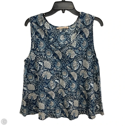 Top Sleeveless By Clothes Mentor In Blue, Size: L