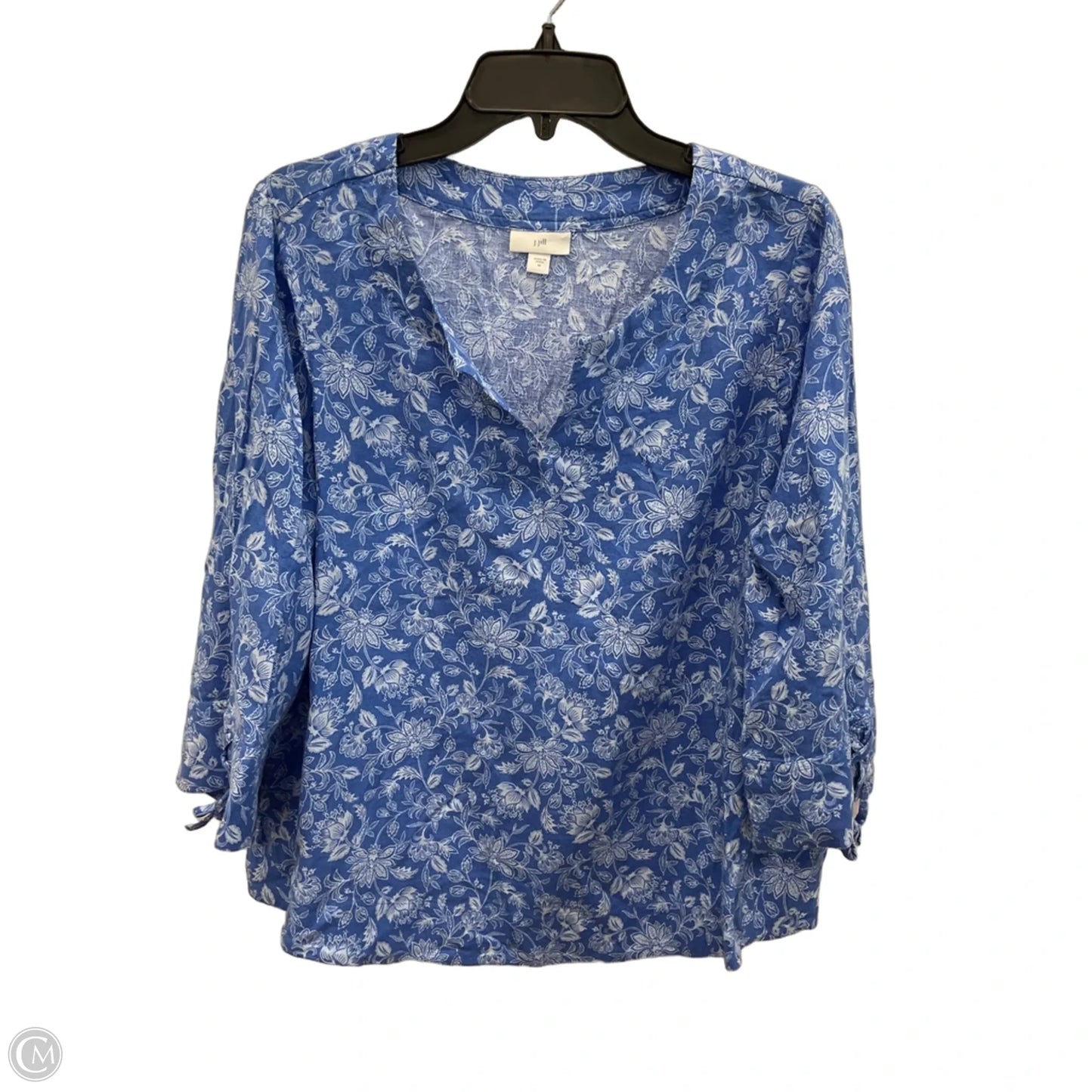 Top 3/4 Sleeve By J. Jill In Blue, Size: M