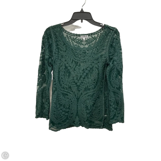 Top Long Sleeve By Express In Green, Size: M