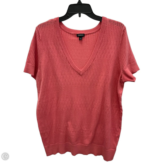 Top Short Sleeve By Torrid In Orange, Size: L