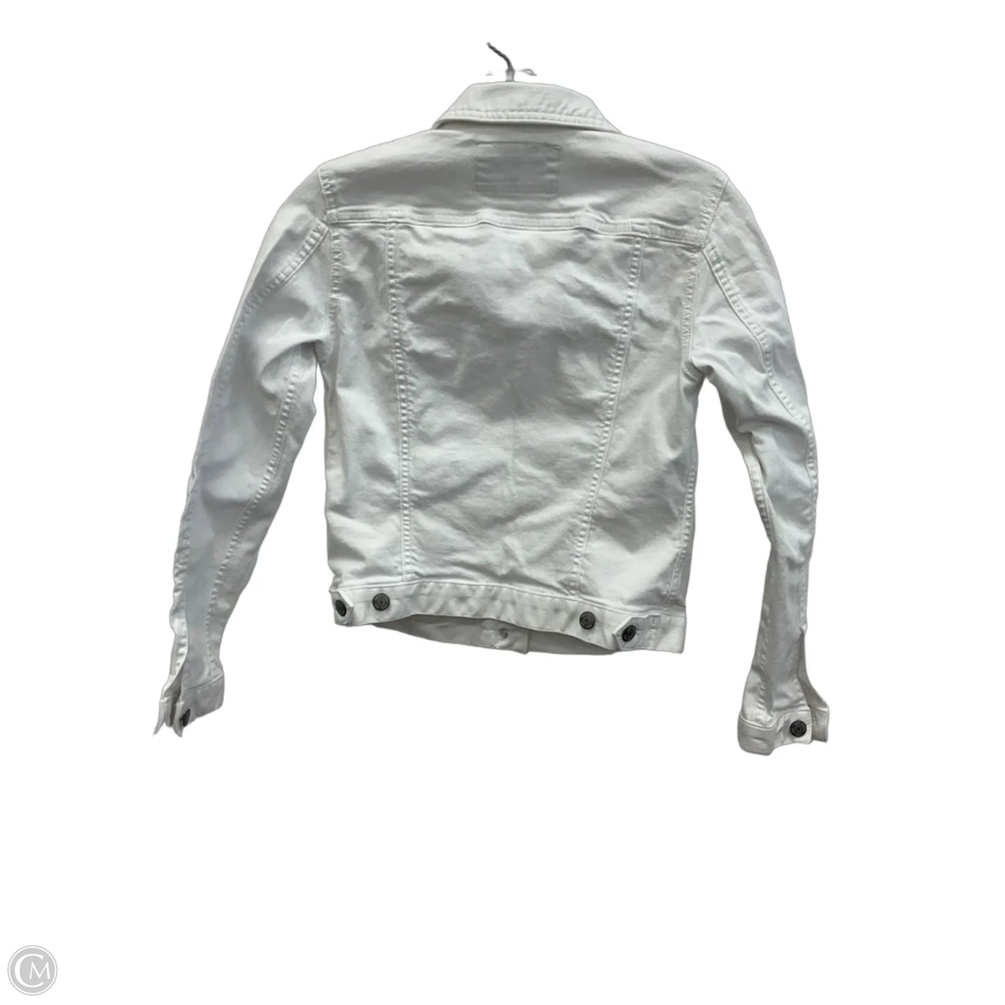 Jacket Denim By Loft In White, Size: Xxs