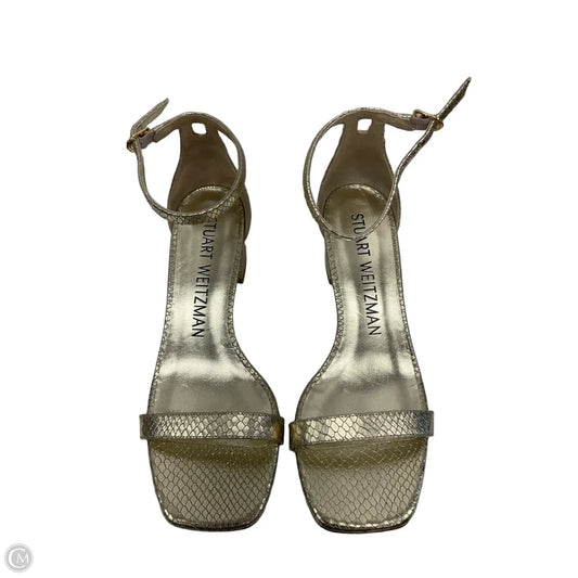 Shoes Heels Kitten By Stuart Weitzman In Gold, Size: 7.5