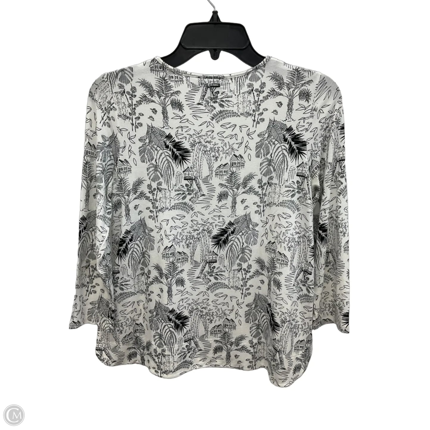 Top 3/4 Sleeve By J. Jill In Black & White, Size: Xs