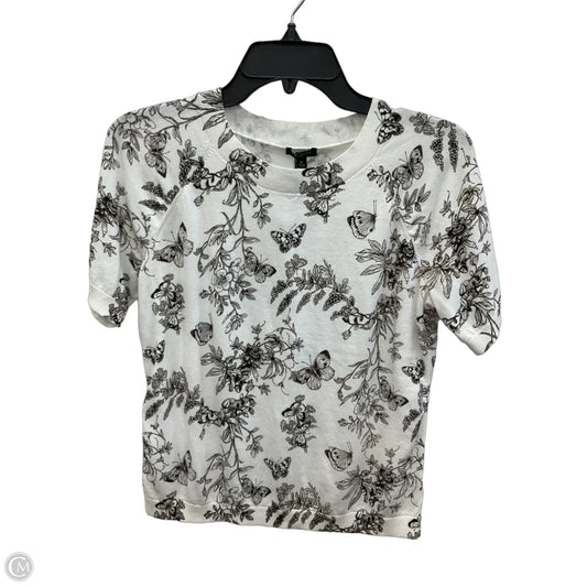 Top Short Sleeve By Talbots In White, Size: Mp