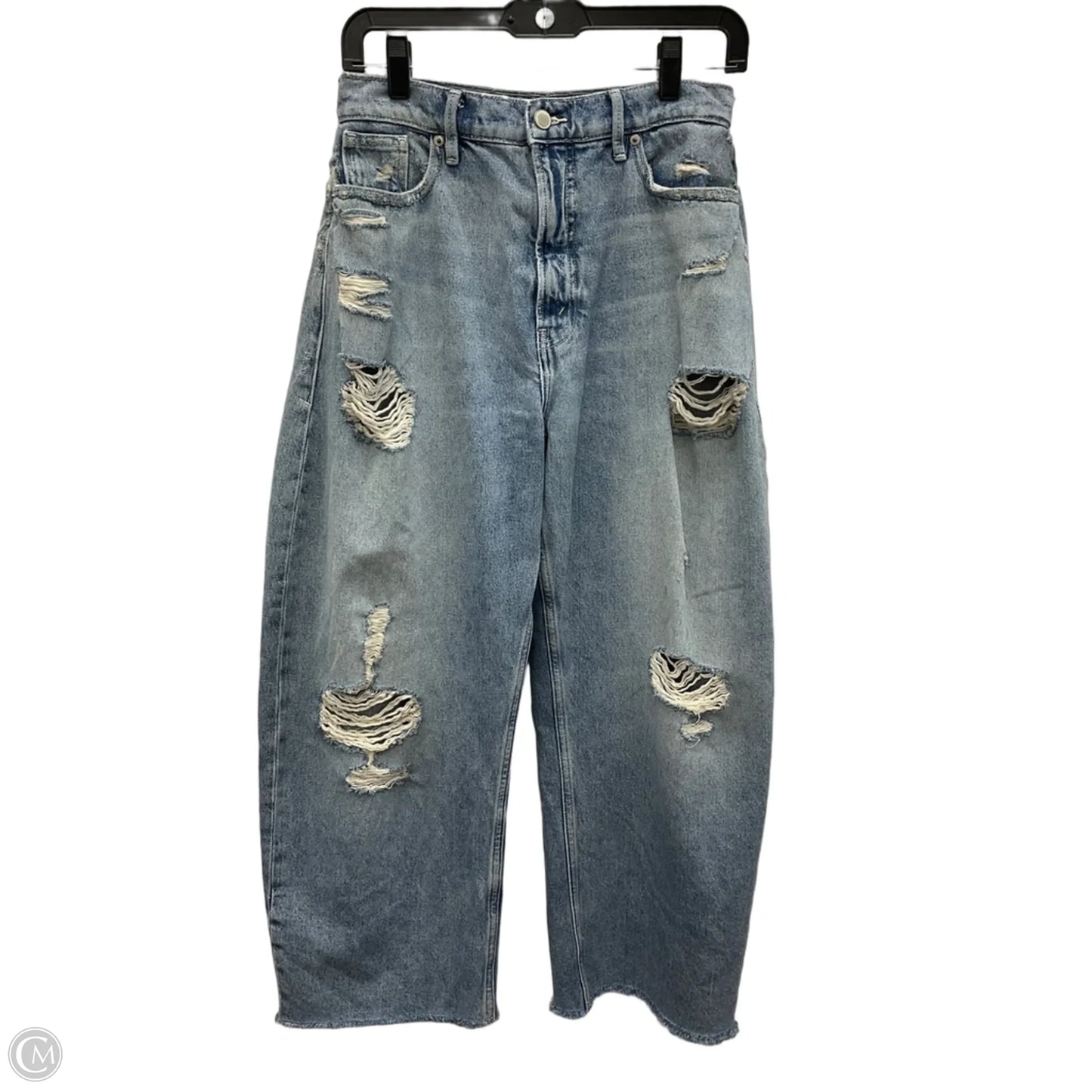 Jeans Wide Leg By Good American In Blue Denim, Size: 2