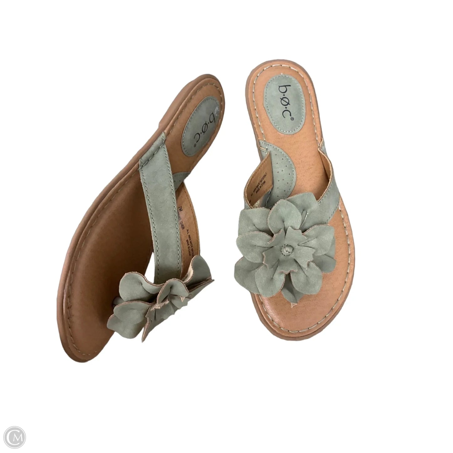 Sandals Flats By Boc In Green, Size: 7