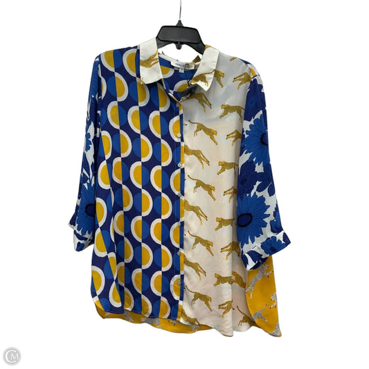 Blouse Long Sleeve By Rose And Olive In Multi-colored, Size: 1x