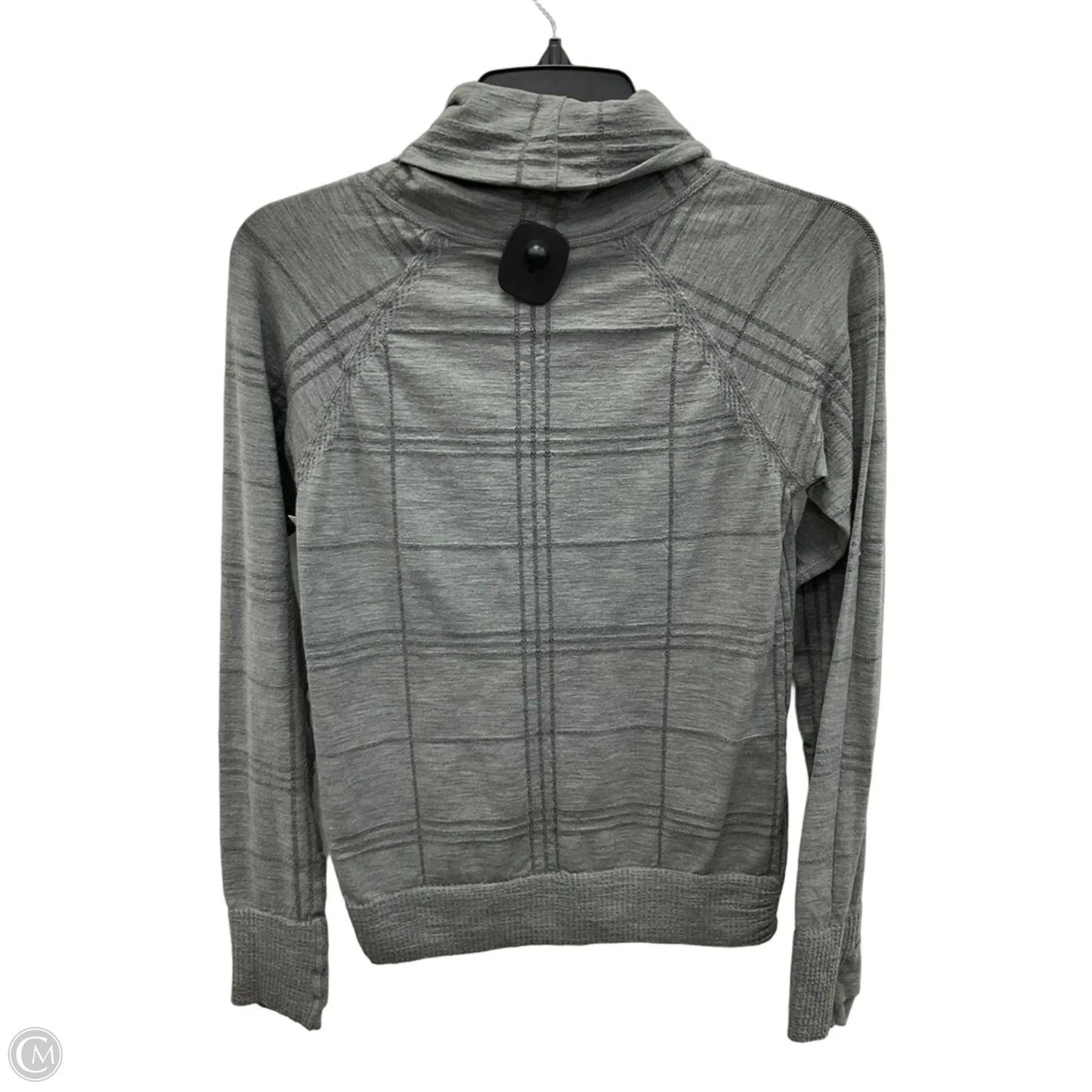 Athletic Top Long Sleeve Collar By Athleta In Grey, Size: M