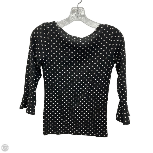 Top 3/4 Sleeve By Lauren By Ralph Lauren In Polkadot Pattern, Size: S