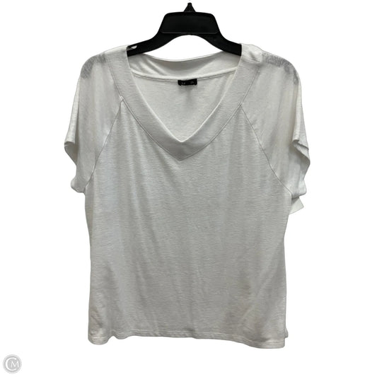 Top Short Sleeve By Talbots In White, Size: Xl