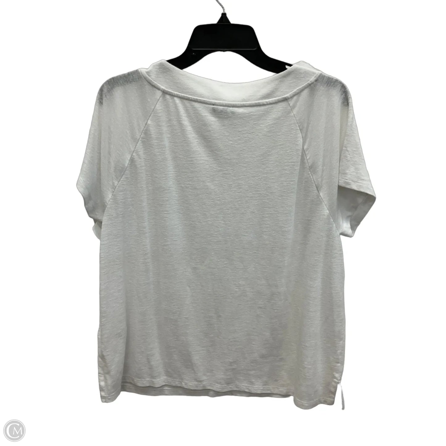 Top Short Sleeve By Talbots In White, Size: Xl
