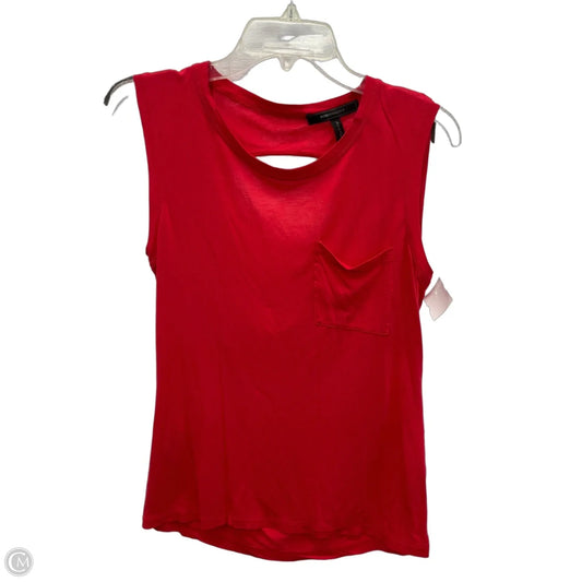 Top Sleeveless By Bcbgmaxazria In Red, Size: S