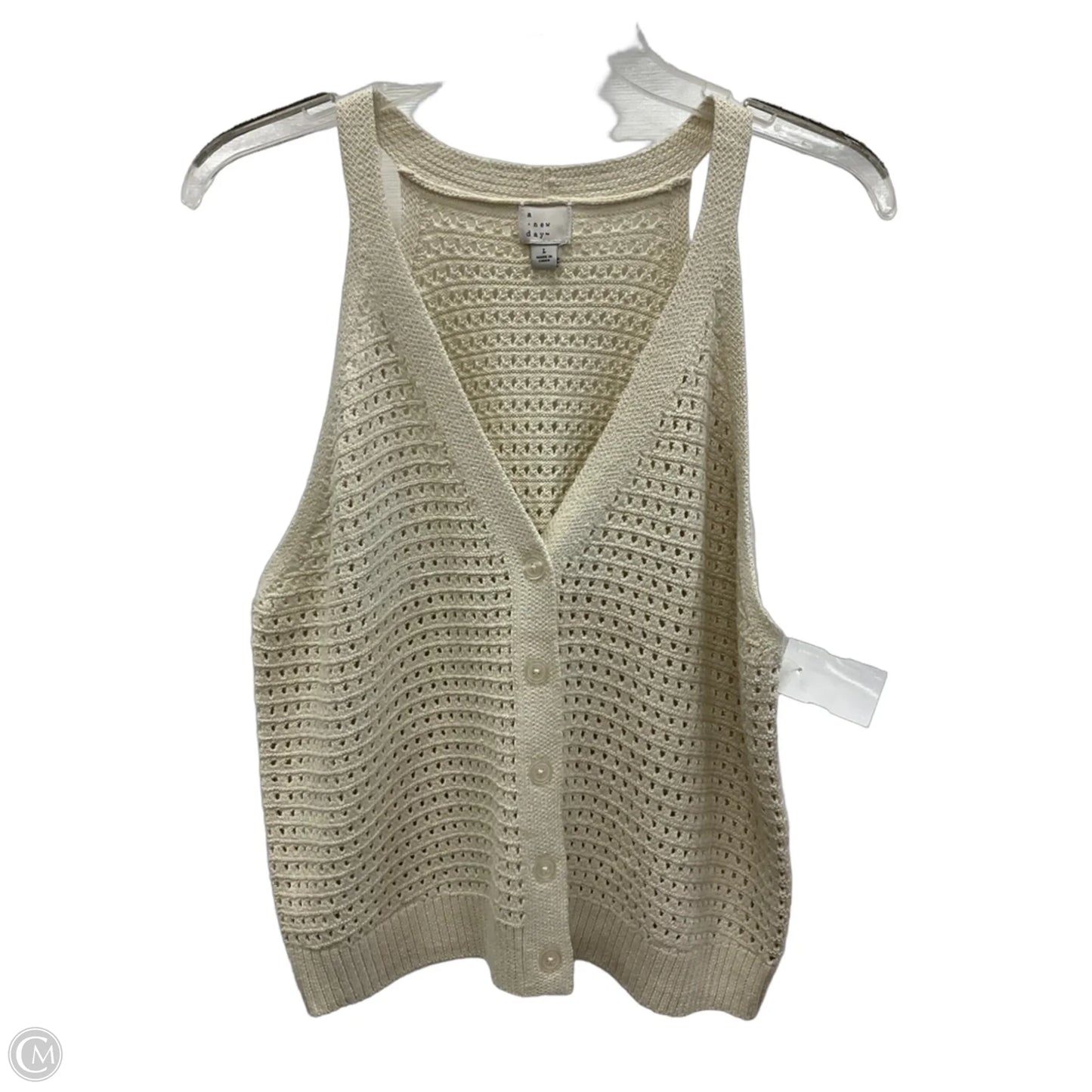 Top Sleeveless By A New Day In Beige, Size: L
