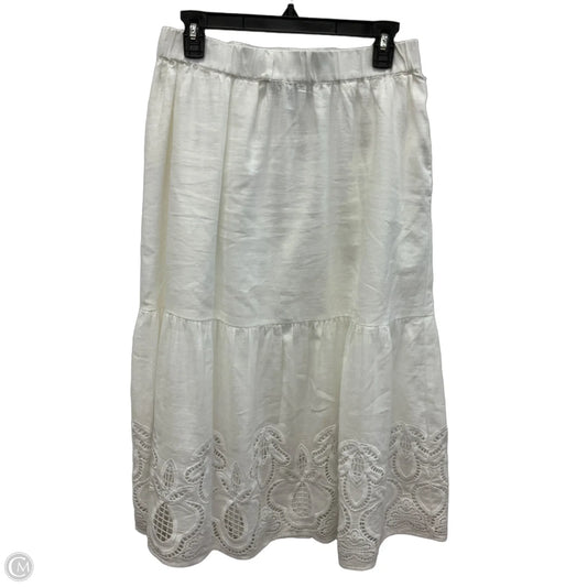 Skirt Midi By Talbots In White, Size: S