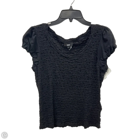 Top Short Sleeve By Dkny In Black, Size: M