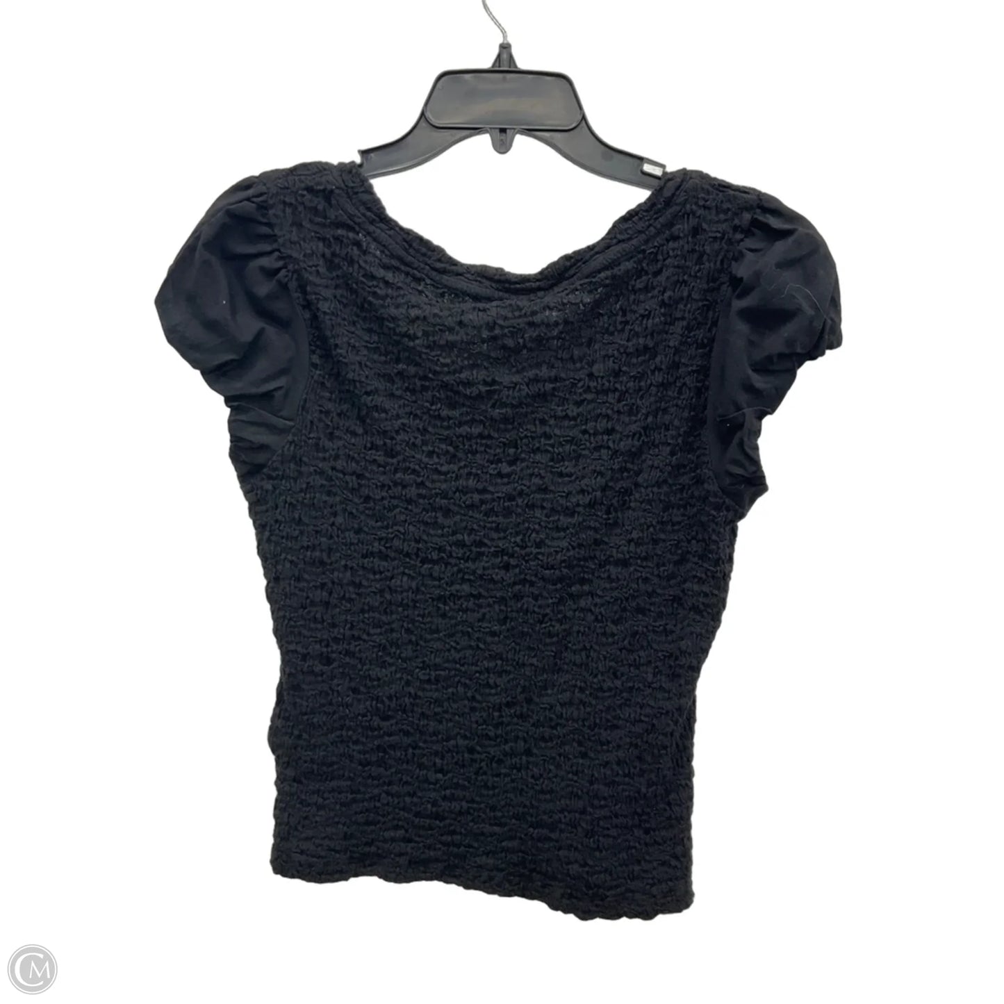 Top Short Sleeve By Dkny In Black, Size: M