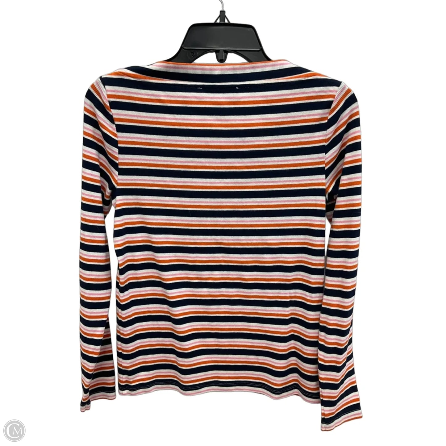 Top Long Sleeve By Loft In Striped Pattern, Size: M