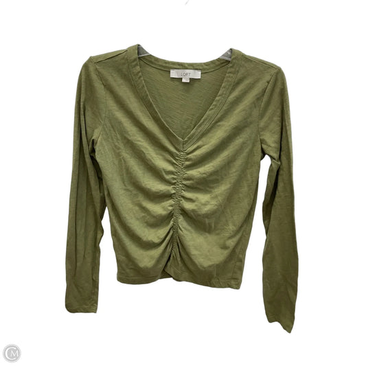 Top Long Sleeve By Loft In Green, Size: S