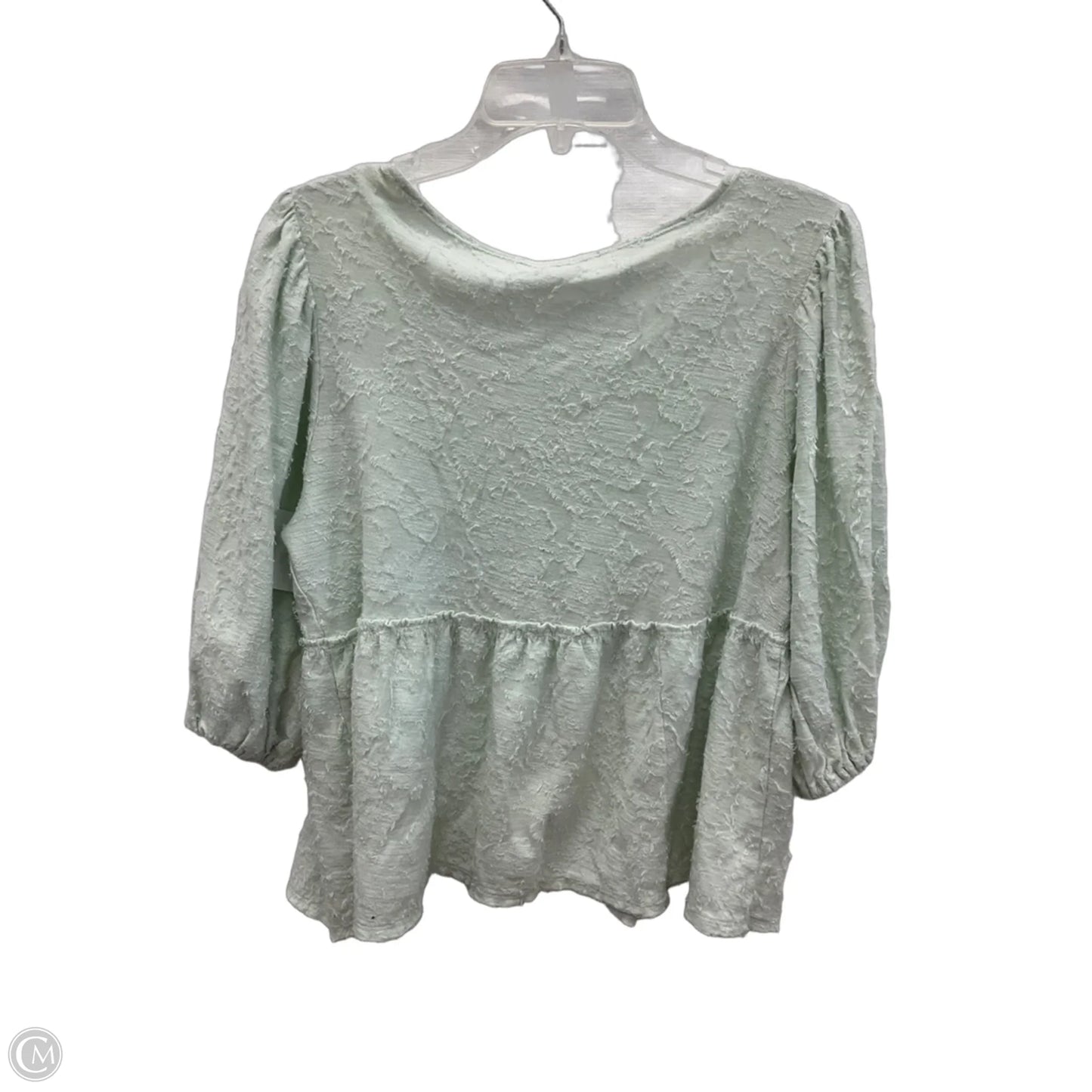 Top 3/4 Sleeve By Anthropologie In Teal, Size: Xs